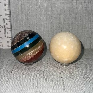 Crystal Sphere Bundle ‼️. 7 Chakra + Yellow Calcite Stone